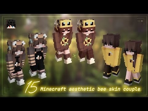 15 Minecraft aesthetic couple bee skin (Pasangan Skin Lebah) New skin