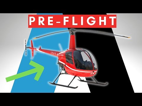 PRE-FLIGHT a Robinson R22 Helicopter