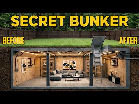 Building a Secret Underground Bunker in My Backyard (DIY Timelapse)