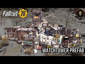 FALLOUT 76 | Watchtower / Treehouse Prefab Camp Build.