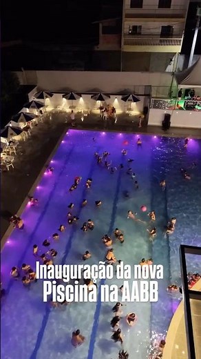 Opening ceremony for the new swimming pool at AABB Muriaé. A project by Miranda Leal Engenharia.