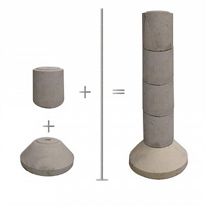 Reviews for EZ Tube 5-Section 54 in. Stackable Precast Concrete Pier Footing | Pg 1 - The Home Depot
