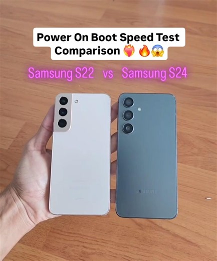 🚀 Samsung S22 vs Samsung S24 – Power On Boot Speed Test | SHOCKING Speed Difference! ⚡🔥 #shorts #fyp