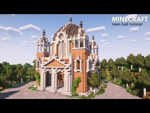 Minecraft: How to build a Medieval Town Hall | Minecraft Tutorial