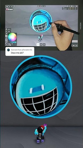 Here's the drawing progress of your PFP on Roblox Spray Paint #roblox #art #drawing #shorts