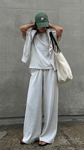 2.9K views · 115 reactions | Run, don’t walk. Our Me Time three-piece set in Marble White is almost sold out  @dajull wears size XS in the Me Time Pant, Me Time Tee and 1/2 Zip. | Nimble Activewear | Facebook