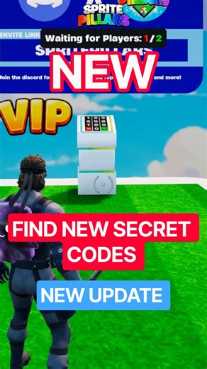 SPRITE PILLARS MAP FORTNITE CREATIVE - ALL SECRETS CODE (NEW CODES) #shorts