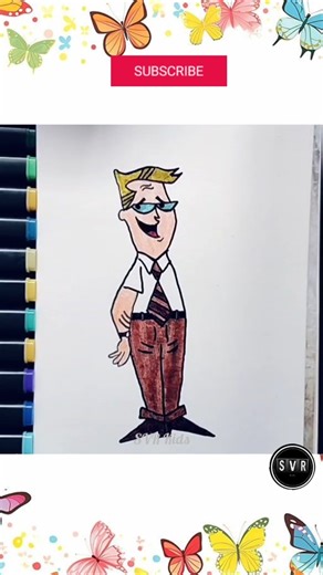 Dexter’s Dad Drawing | Cartoon Network | cartoon character drawing Shorts 🎨