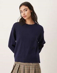Mango - Pull à col montant - Bleu marine | ASOS