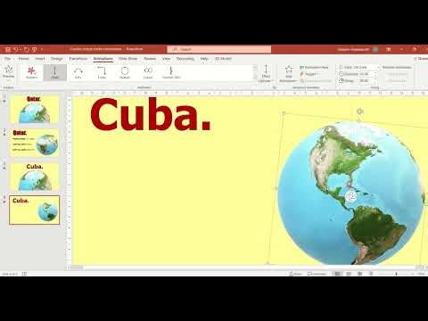 Globe transition - a PowerPoint tutorial. Powered by @GeographyHawks
