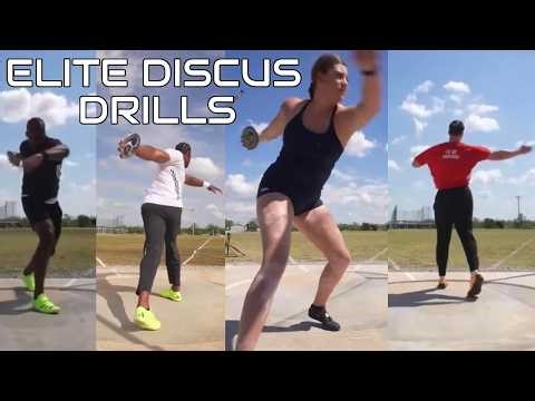 Elite Discus Throwers Demonstrate Drills