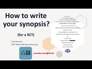 How to write your synopsis? Step by Step Process Explained / From Introduction to References...