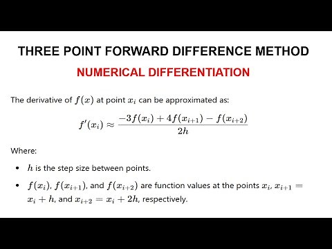 Three point finite difference || Numerical differentiation