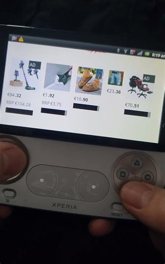 Opera Mini browsing Temu on Xperia Play #foryou