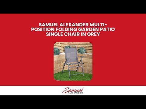 Samuel Alexander Multi-Position Folding Garden Patio Single Chair in Grey