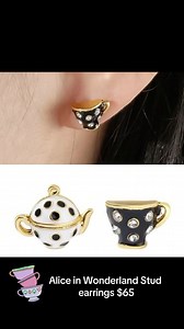 Cute Alice in Wonderland stud earrings $65 #disney #aliceinwonderland #trinidadandtobago🇹🇹 | Carats Fine Jewelry Trinidad