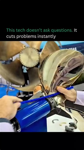 Artificial Intelligence | ChatGPT | Technology on Instagram: "The Spurs Marine rope and net cutter protects your boat by cutting ropes and nets before they can reach the propeller. It uses sharp blades that spin with the prop to slice through anything that gets too close. More than 500,000 boats, including Navy and Coast Guard vessels, use this system. The blades cut smoothly in both directions, keeping the prop safe. While other cutters slowly saw through debris, Spurs makes a quick, clean cut—