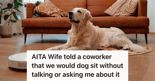 Wife Agreed To Dogsit A Coworker’s Dog Without Discussing It With Her Husband First, So He Wasn’t Thrilled About Looking After The Furry Friend