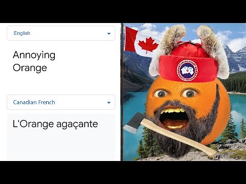 Annoying Orange in different languages meme