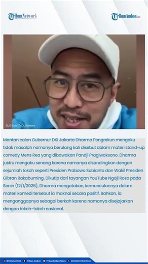 Dharma Pongrekun Tak Tersinggung Jadi Bahan Lelucon Pandji di Mens Rea: Malah Saya Anggap Berkah