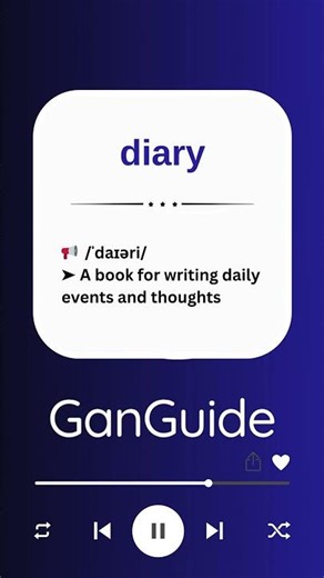 A2 English Word: DIARY | Meaning & Pronunciation