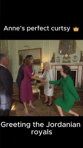 Princess Anne’s Perfect Curtsy to the Jordanian Royal Family 👑✨🇯🇴
