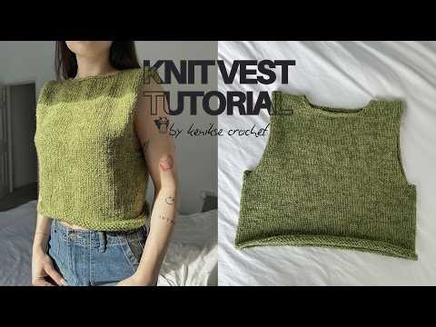 Knit easy vest tutorial I Kenikse Crochet
