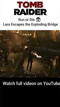 Run or Die 😱 | Lara Escapes the Exploding Bridge #laracroft #tombraidergameplay #jiogames