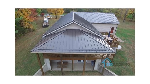 ✈️ A bird’s-eye view of another TJD Roofing & Exteriors metal roof built to last. This home features Indiana Metal Inc MP150 panels, 26-gauge in Burnished Slate, installed with precision and built to perform in every season. 🏠 Why homeowners are choosing metal: • Sleek, modern curb appeal • Long lifespan — up to 70 years • Superior wind, snow, and hail protection • Energy-efficient and low maintenance From residential to commercial, we trust Indiana Metals for top-quality roofing systems that s