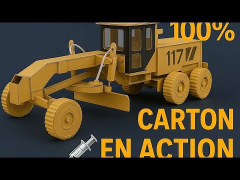 INCROYABLE ! Une niveleuse hydraulique en carton avec seringues 💥
