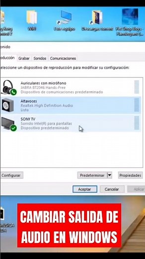 Change audio output in Windows