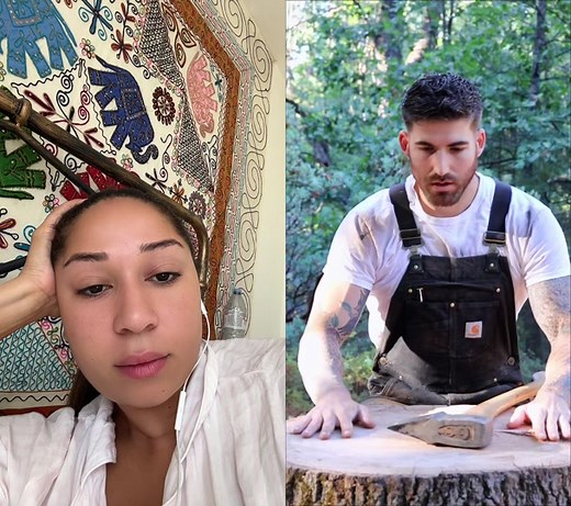 Man Chopping Wood with Axe: Thoren Bradley Reaction Videos