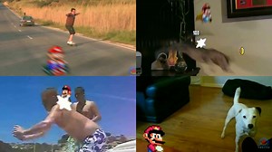 現実世界にマリオが乱入してあらゆる場面を台無しにしていく「Super Bad Mario」