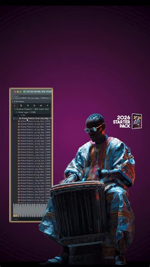 FREE AFROBEAT SAMPLE PACK 2026 🔥 7GB of High quality industry sounds. Inspired by some of the Top Afrobeat artists like @wizkidayo , @davido , @burnaboygram , @heisrema , @mrmoney , @ayrastarr etc. This Sample Pack is the most insane deal you’ll ever see: packed with premium, industry standard afrobeat sounds, all for free download This Pack contains Drum loops, Melody loops and stems, MIDI files, Percs loops, Rolls & Fills, all crafted to deliver an authentic Afrobeat vibe. The 2026 Afrobeat S
