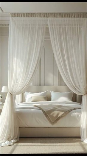 Transform your bedroom with this luxurious canopy bed. Perfect for a touch of elegance!