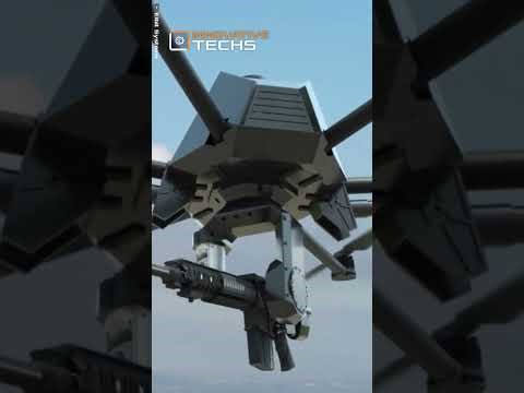 NOW DRONES WILL BE FITTED WITH AUTOMATIC WEAPONS #shorts