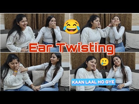 Ear Twisting challenge 😂|| Kaan or gaal dono laal krdie☹️🥲|| TheLakshmivlogtoday