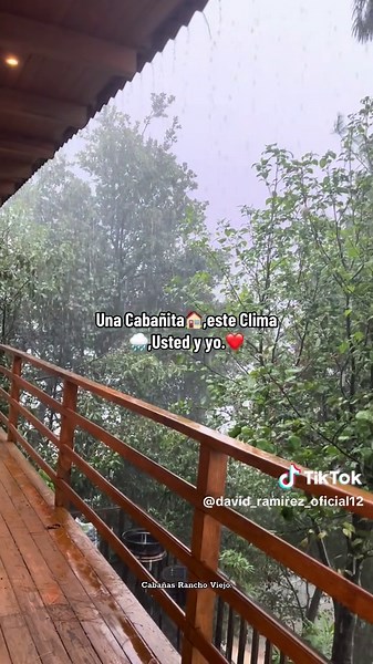 Tú y yo en una cabañita,un día lluvioso,un plan perfecto 👌🏼.💚#cabañas #cabaña #cabañasdelbosque #cabañasdemadera #cabañasmexico #ranchoviejo