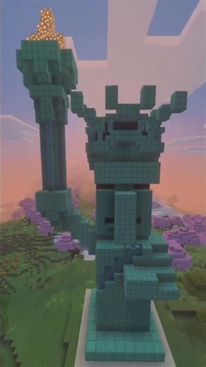 ✨How to Build the Statue of Liberty in Minecraft ✨ #minecraft #tutorial #mimecraftbuilding