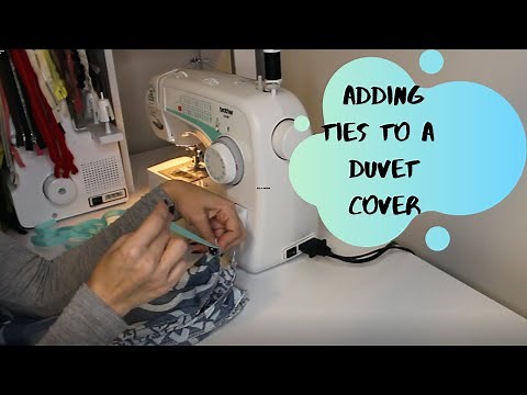 Adding ties to a duvet cover