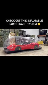 47K views · 281 reactions | CarCapsule by @whistlindiesel is put to the test and look how it holds up! The inflatable storage system is designed to protect vehicles form dust, dirt, moisture and other environmental hazards, all while keeping the car visible through the tough transparent vinyl  | Man of Many | Facebook