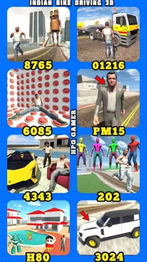 Alll Real code 💥 Indian bike driving 3d all new cheat code update + plugin cheat code #update#shorts
