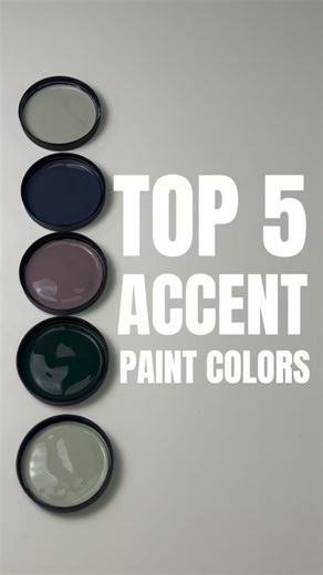 Our Top 5 Accent Paint Colors this past year! October Mist (1495) Hale Navy (HC-154) Cinnamon Slate (2113-40) Essex Green (HC-188) Saybrook Sage (HC-114) These are Benjamin Moore paint colors. Which one is your favorite?! | Spectrum Paint Company