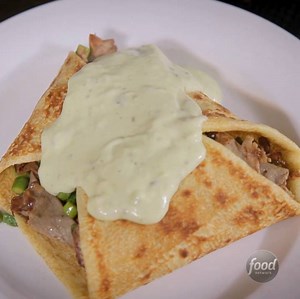 This crepe is filled with tri-tip beef... Who else is drooling? 🤤😱 (via Midtown Creperie & Café) #DDD > Fridays at 9|8c | Food Network
