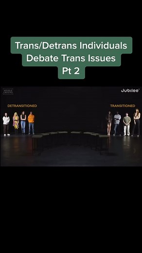 Trans & Detransitiones individuals debate trans topics part 2. Full video on youtube #transkids #transition #trans #transdebate #detransitioned #transpolitics #jubilee #politicaldebate #transissues #transgender #viral