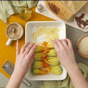 Indulge in one of Summer's best ingredients with these delightful courgette flowers stuffed with Grana Padano. | Grana Padano | Facebook
