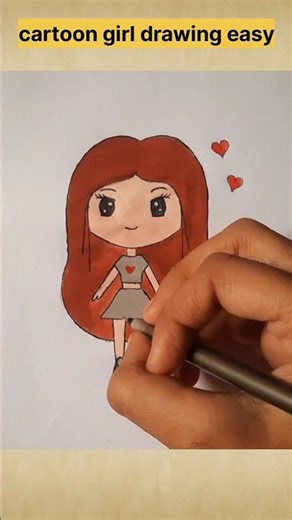 cartoon girl drawing for kids #drawingideas #drawing4kids #ytshortsindia