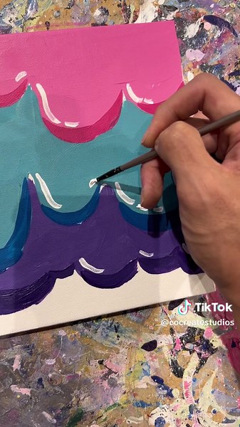 ABSTRACT PAINTING IDEA 🎨 #paintingideas #abstractart #paintingart #canvas #acrylicpainting