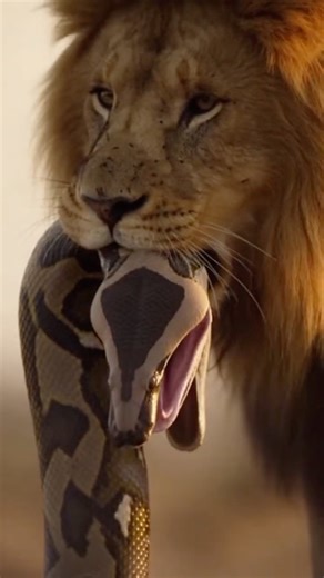 A Lion fights a Python in a Dessert and... 🤯🦁🐍