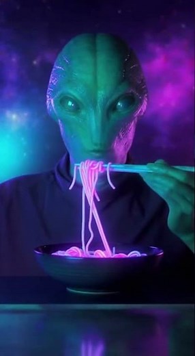 👽 Galactic Slime Feast — Alien ASMR in Neon Dimensions 🌌 #asmr #food #asmrsounds